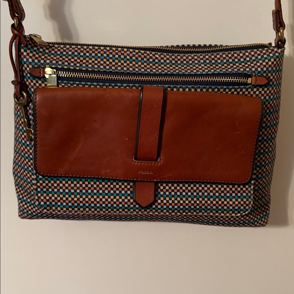 Fossil Brown and Multicolor Crossbody Bag - Picture 2 of 5